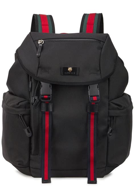 cheaper gucci black technical backpack|gucci black canvas backpack.